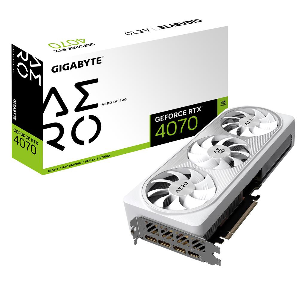 Gigabyte AERO GV-N4070AERO OC-12GD graafikakaart NVIDIA GeForce RTX 4070 12 GB GDDR6X