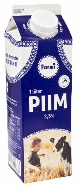 Piim FARMI  2,5% pure, 1 l