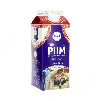 Täispiim Farmi  3,8-4,2% 2L pure