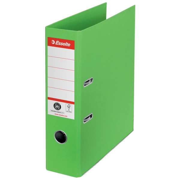 Registraator ESSELTE No1 Recycle, A4, kartong, 75 mm, roheline