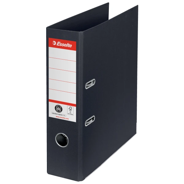 Registraator ESSELTE No1 Recycle, A4, kartong, 75 mm, must