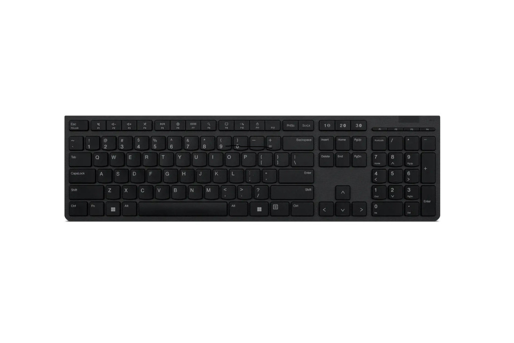 Lenovo | Professional Wireless Rechargeable Keyboard | 4Y41K04074 | Keyboard | Wireless | Estonian | Grey | Scissors switch keys
