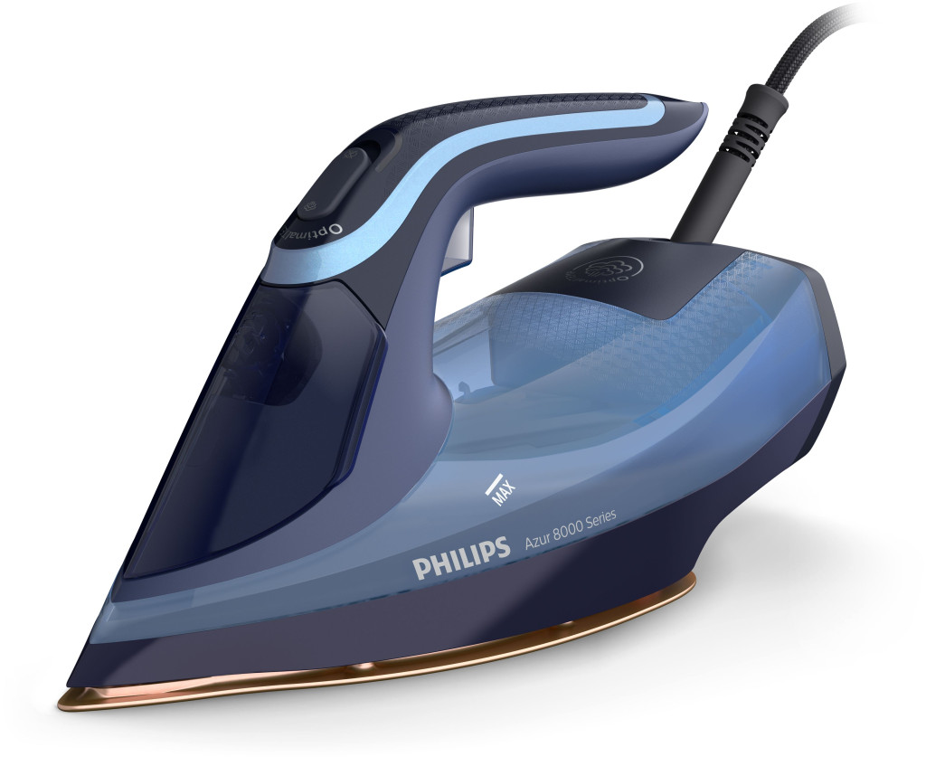 Philips | DST8020/20 Azur 8000 Series | Steam Iron | 3000 W | Water tank capacity 300 ml | Continuous steam 55 g/min | Light blue