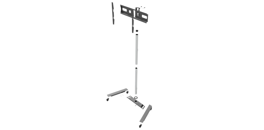 EDBAK | Floor stand | TR5E | Trolleys & Stands | 42-65 " | Maximum weight (capacity) 50 kg | Black