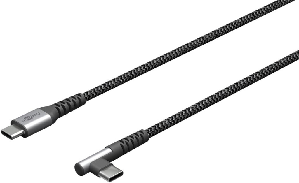 Goobay | 64659 USB-C to USB-C Textile Cable with Metal Plugs, 1 m