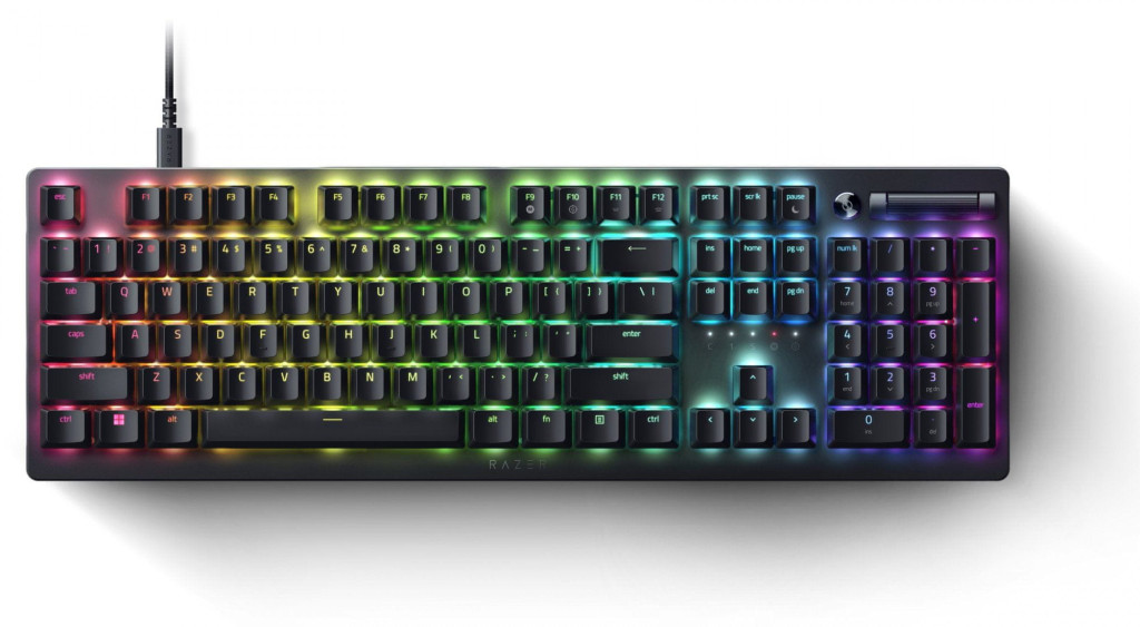 Razer | Gaming Keyboard | Deathstalker V2 Pro | Gaming Keyboard | RGB LED light | US | Wired | Black | Low-Profile Optical Switches (Clicky)