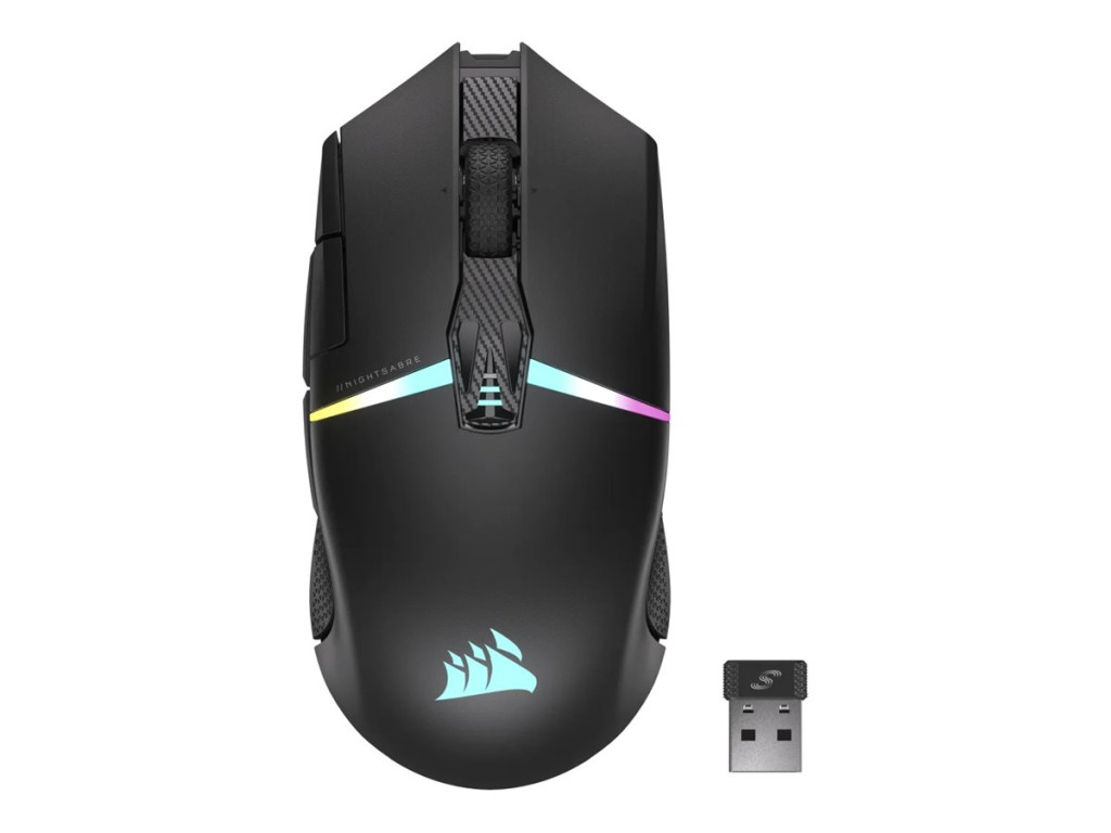 Corsair | Gaming Mouse | NIGHTSABRE RGB | Wireless | Bluetooth, 2.4 GHz | Black