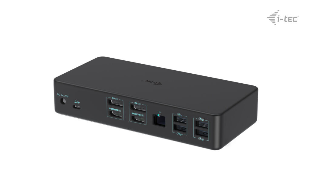 i-tec CADUAL4KDOCKPD2 sülearvuti dokk ja pordireplikaator Juhtmega ühendatud USB 3.2 Gen 1 (3.1 Gen 1) Type-C Must