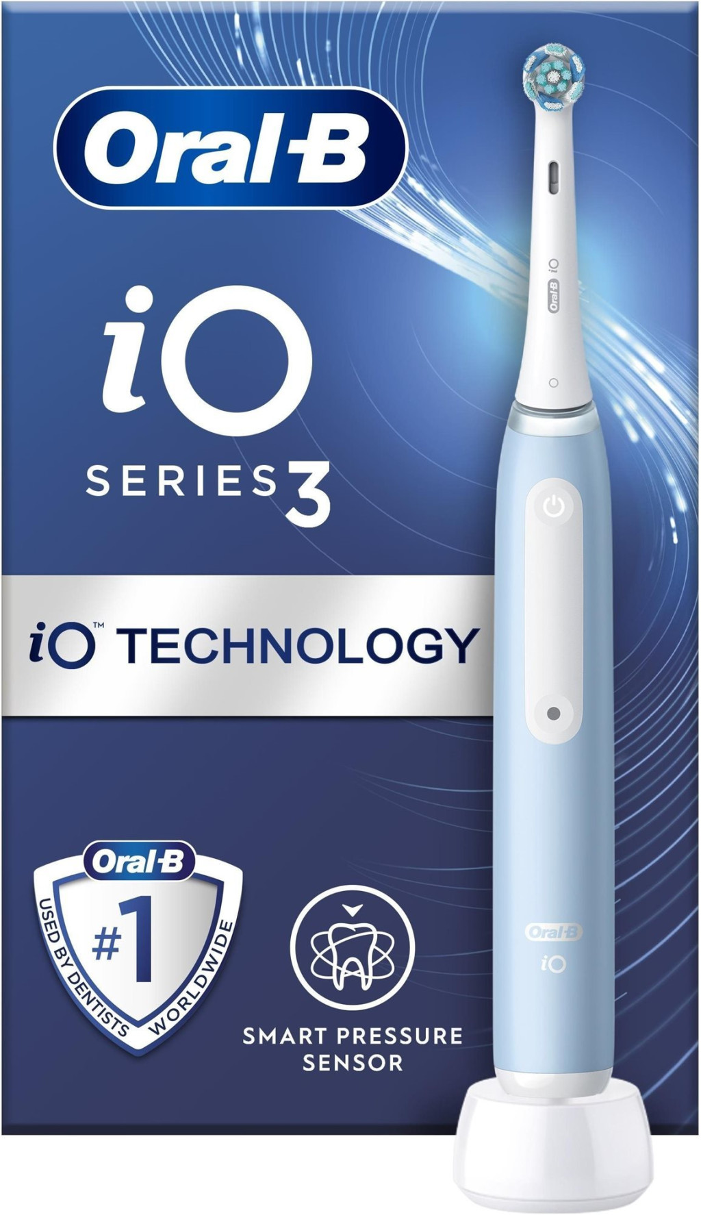 Oral-B | Electric Toothbrush | iO3 Series | Rechargeable | For adults | Number of brush heads included 1 | Number of teeth brushing modes 3 | Ice Blue