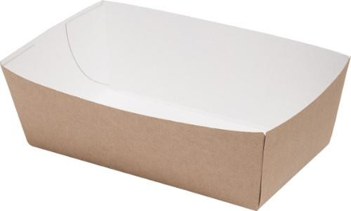 Toidukarp, ühekordne, papist,ABCPAK,14,5 x 8 x 5,5 cm, 100 tk
