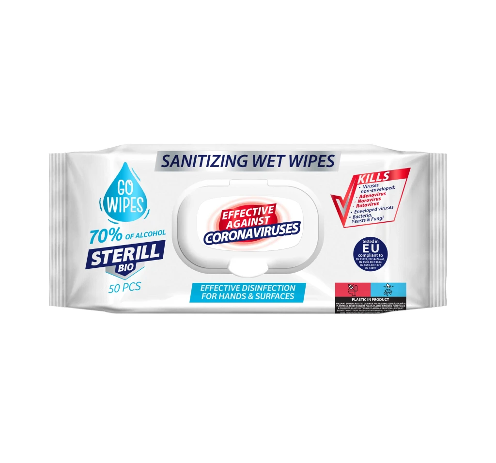 Niisked salvrätikud GOWIPES Antibact Steril BIO 50tk