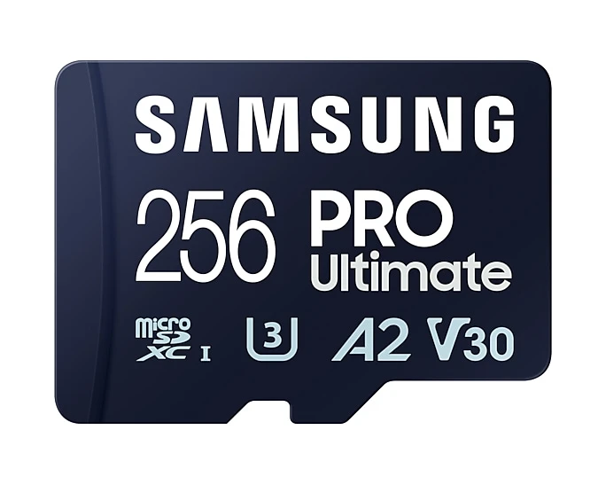 Samsung | MicroSD Card with Card Reader | PRO Ultimate | 256 GB | microSDXC Memory Card | Flash memory class U3, V30, A2