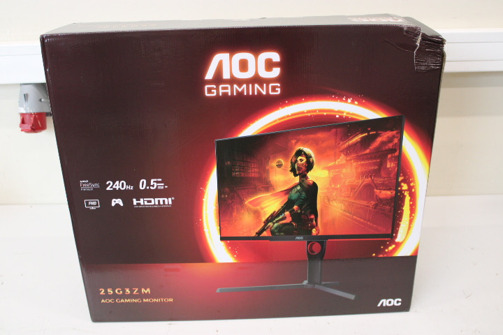 SALE OUT. AOC 25G3ZM/BK 24.5" IPS 16:9/1920x1080/300cd/m2/1ms/HDMI DP Audio Out AOC DAMAGED PACKAGING