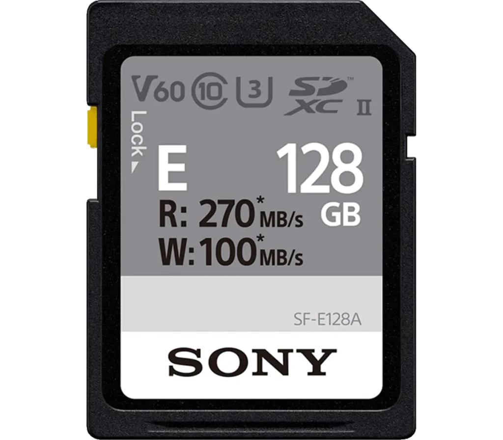 Sony | UHS-II SDXC Memory Card | SF-E | 128 GB | SDXC | Flash memory class 10, U3, V60