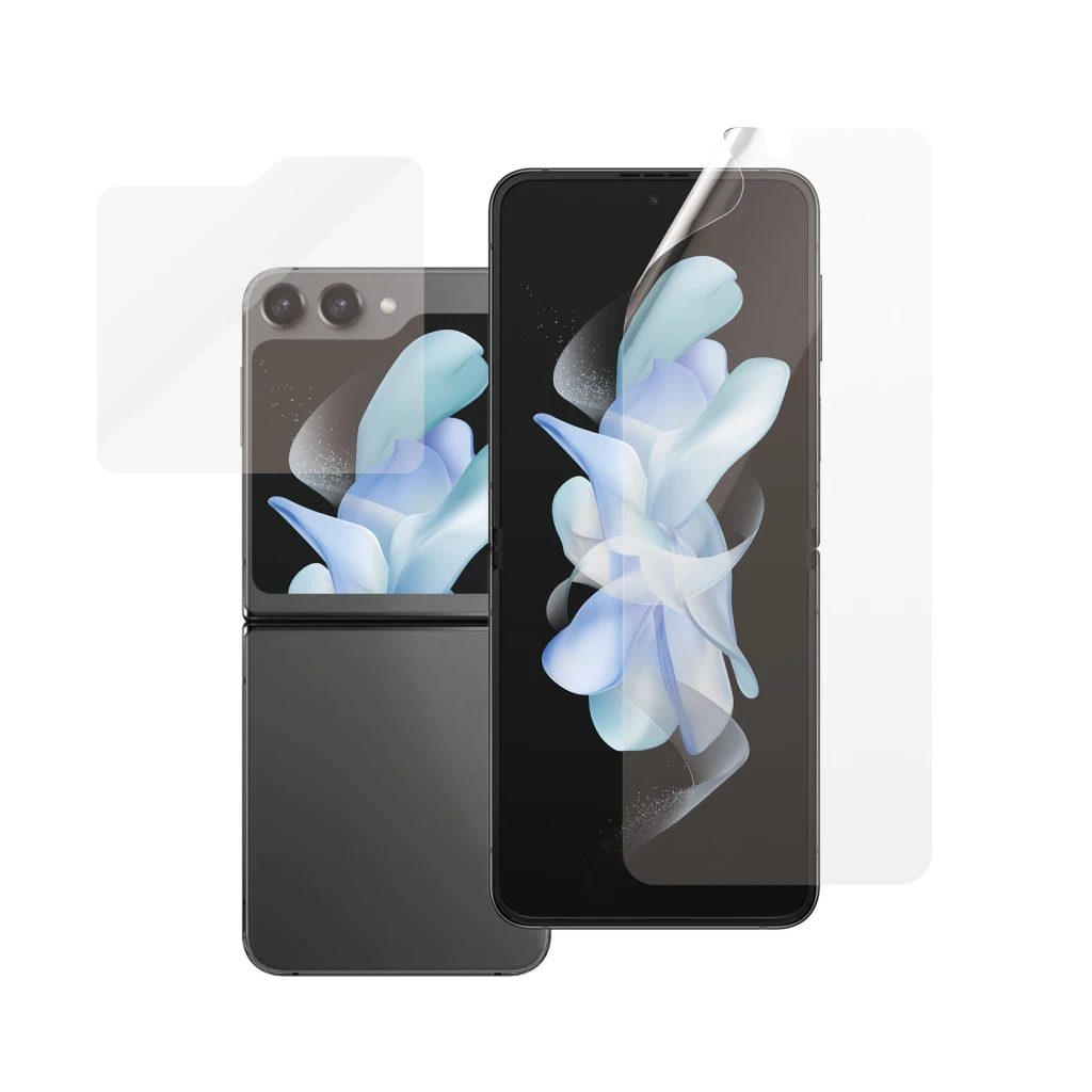 PanzerGlass | Screen protector | Samsung | Z flip5 CF AB | Thermoplastic polyurethane (TPU); Tempered glass; Polyethylene terephthalate (PET) | Transparent