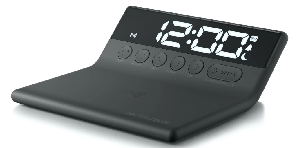 Muse | Radio with a wireless charger | M-168 WI | Black | Portable