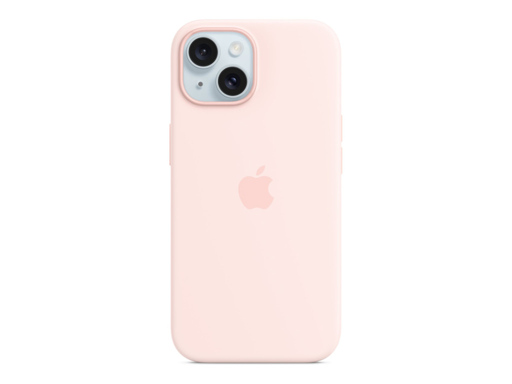 Apple | Silicone Case with MagSafe | Case with MagSafe | Apple | iPhone 15 | Silicone | Light Pink