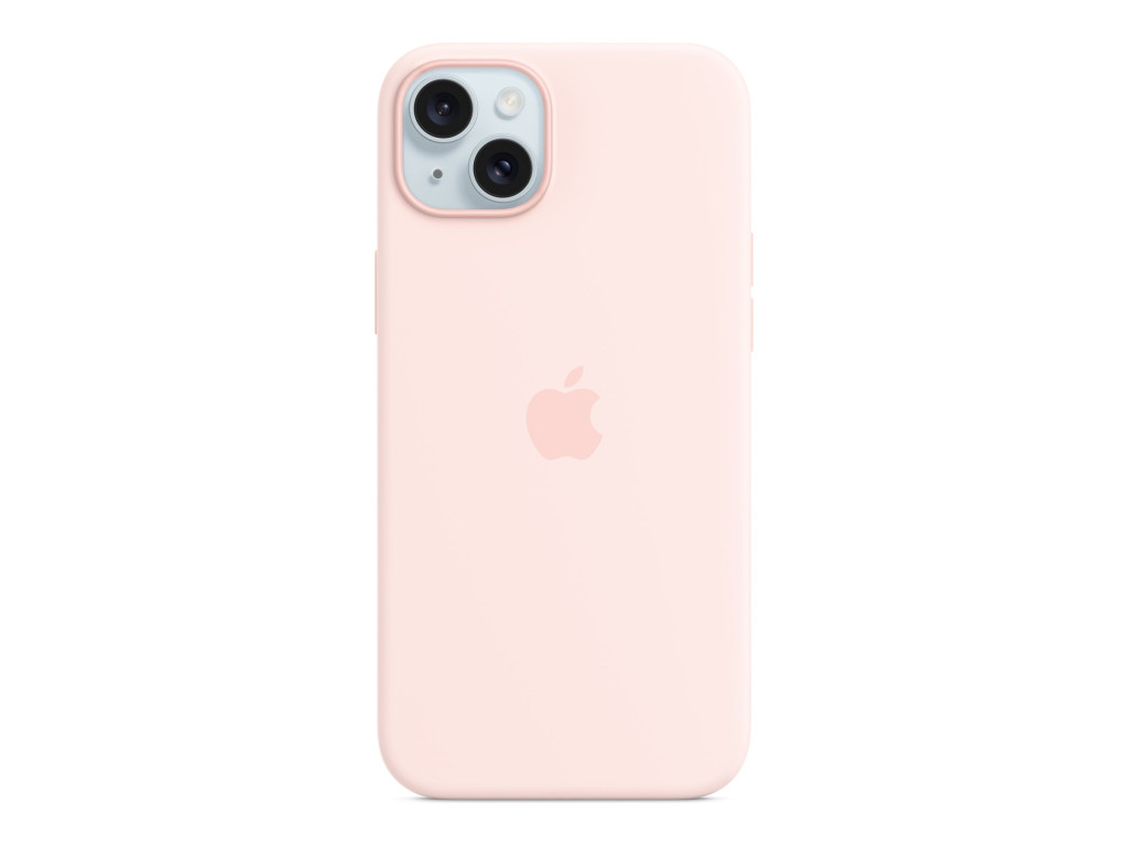 Apple | Silicone Case with MagSafe | Case with MagSafe | Apple | iPhone 15 Plus | Silicone | Light Pink