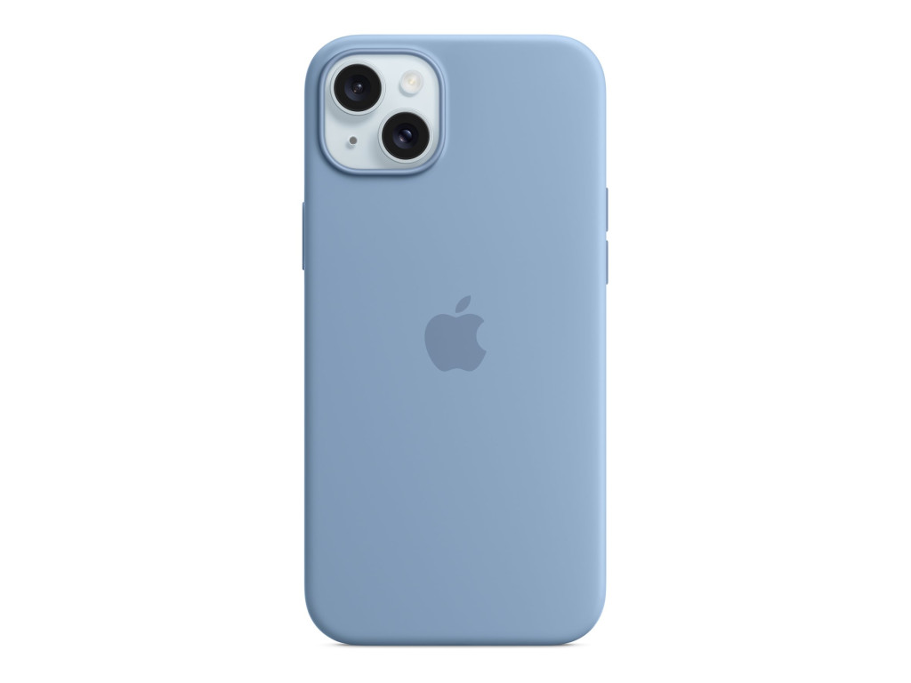 Apple iPhone 15 Plus Silicone Case with MagSafe - Winter Blue | Apple | iPhone 15 Plus Silicone Case with MagSafe | Case with MagSafe | Apple | iPhone 15 Plus | Silicone | Winter Blue
