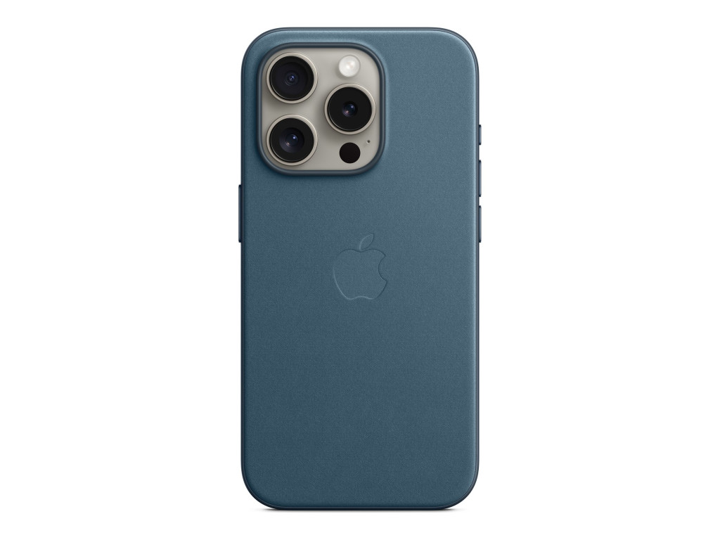 Apple iPhone 15 Pro FineWoven Case with MagSafe - Pacific Blue | Apple | iPhone 15 Pro FineWoven Case with MagSafe | Case with MagSafe | Apple | iPhone 15 Pro | FineWoven | Pacific Blue