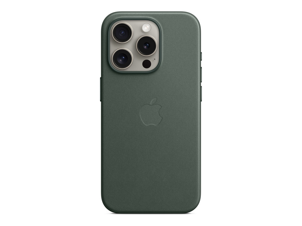 Apple iPhone 15 Pro FineWoven Case with MagSafe - Evergreen | Apple | iPhone 15 Pro FineWoven Case with MagSafe | Case with MagSafe | Apple | iPhone 15 Pro | FineWoven | Evergreen