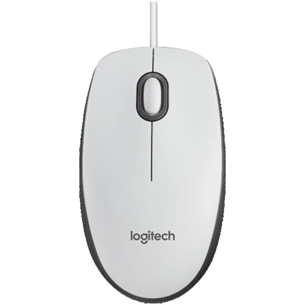 LOGITECH M100 Corded Mouse-WHITE