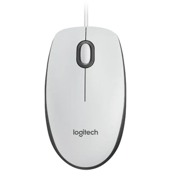 LOGITECH M100 Corded Mouse-WHITE