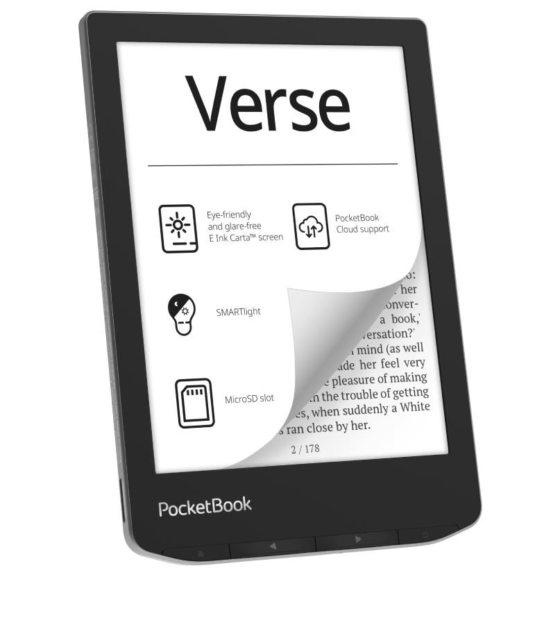 E-Reader|POCKETBOOK|Verse|6"|1024x758|1xUSB-C|Micro SD|Wireless LAN|Grey|PB629-M-WW