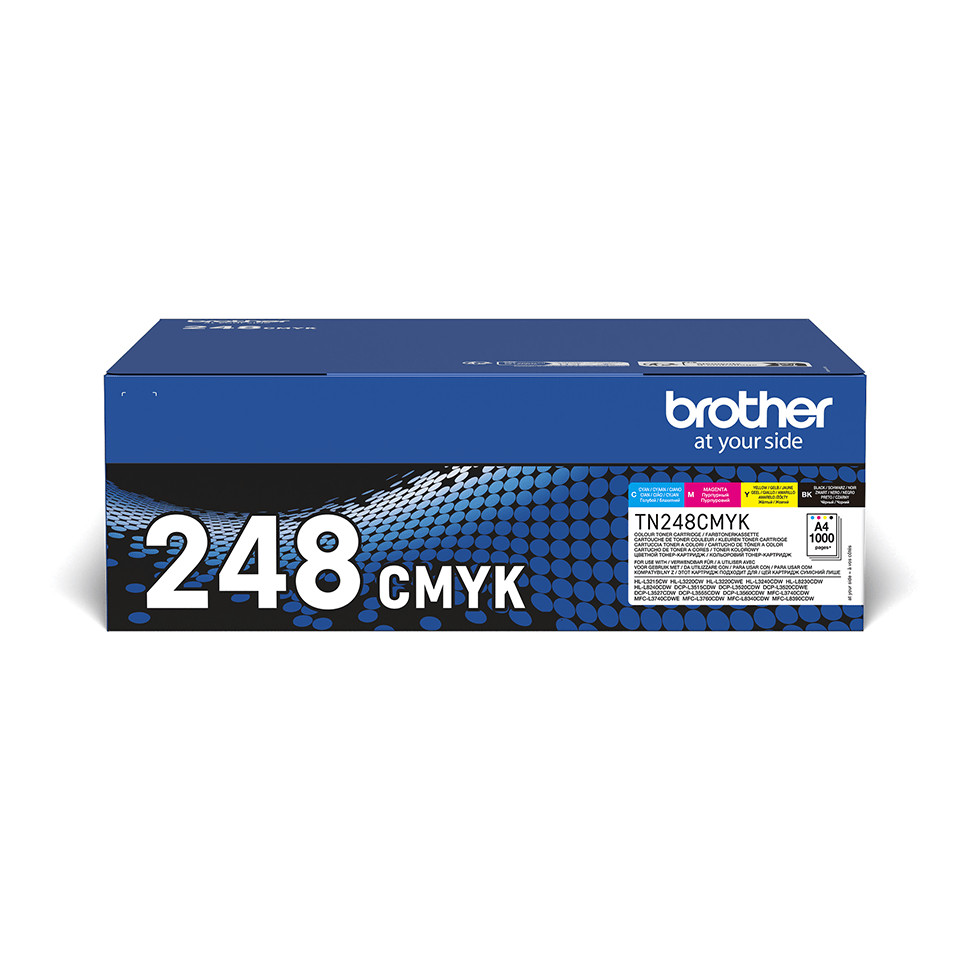 Brother TN-248VAL | Toner cartridge, Value pack with all 4 toners | 1000 pages
