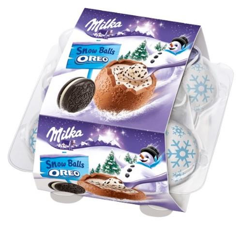 Šokolaadi lumepallid MILKA, Oreo 112g