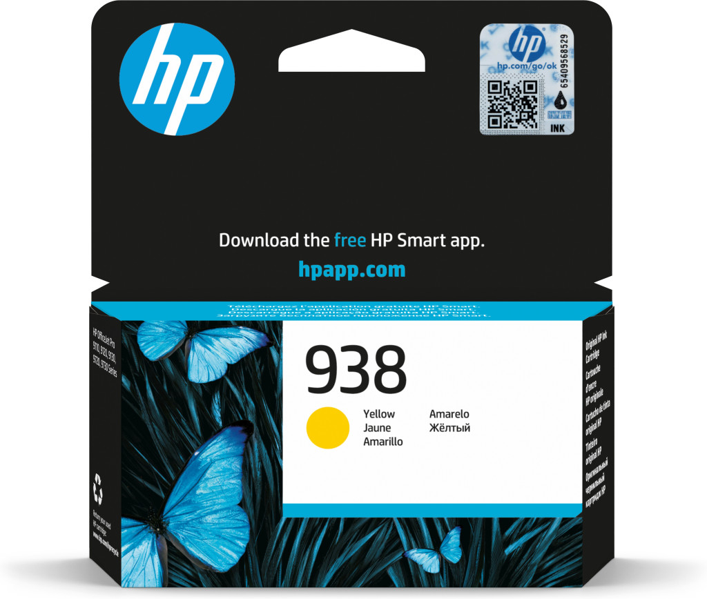 HP 938 Yellow Original Ink Cartridge