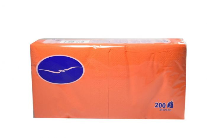 Salvrätikud LENEK oranž 24x24cm, 2kihil, 200tk