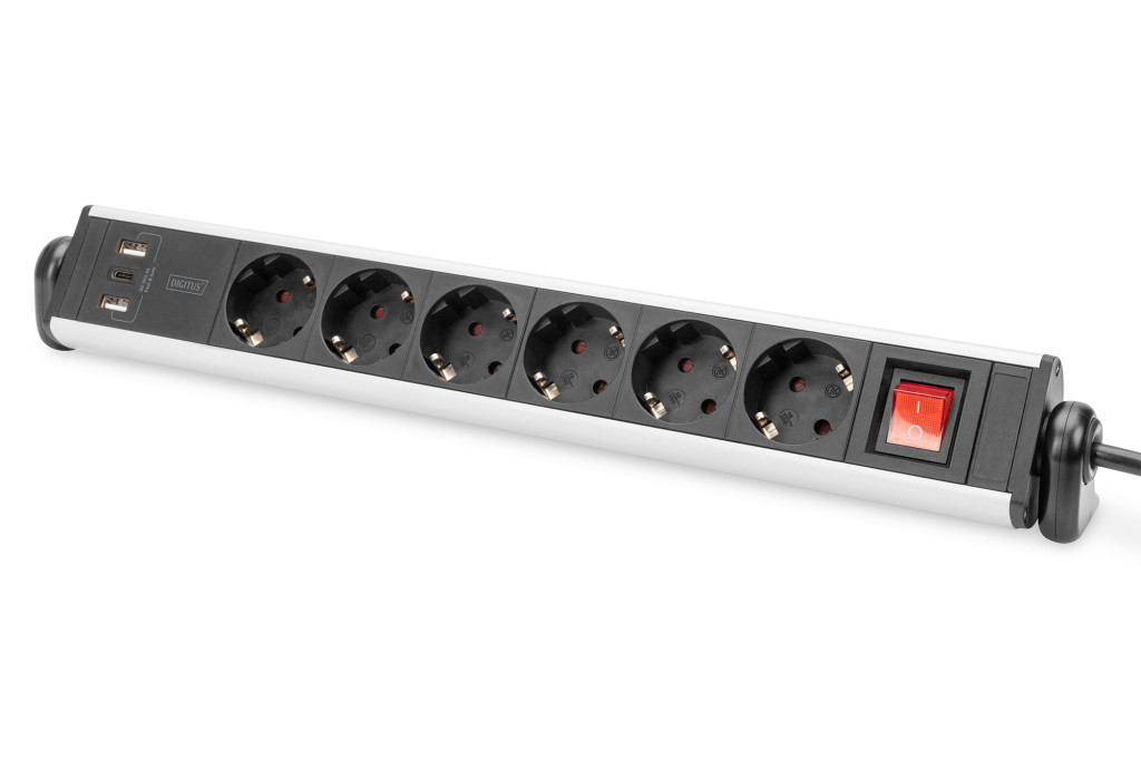 Digitus | Office Power Strip | DA-70624 | Silver/Black