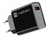 NATEC USB Charger Ribera USB-A 18W black