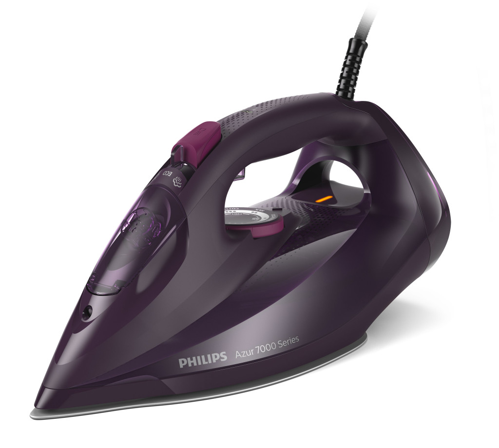 Philips | DST7061/30 | Steam Iron | 3000 W | Water tank capacity 300 ml | Continuous steam 55 g/min | Steam boost performance 250 g/min | Dark Purple