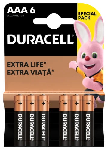 Patareid DURACELL AAA, LR03, 6tk