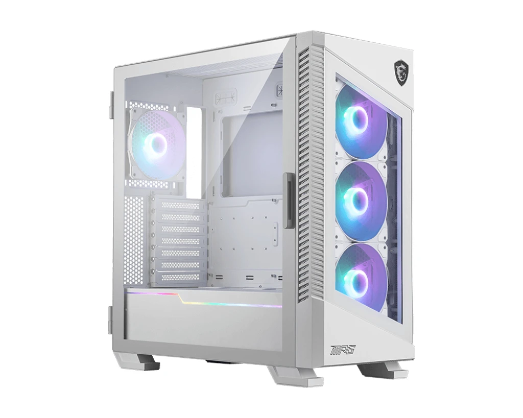 MSI MPG VELOX 100R White PC Case, Mid-Tower, USB 3.2, Audio-out, Mic-in | MSI