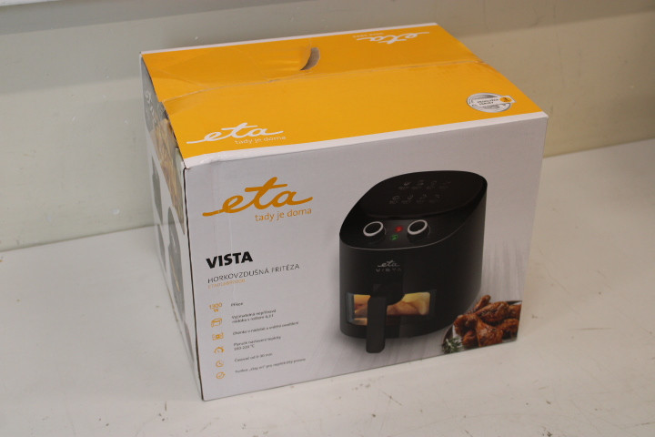 SALE OUT.  | ETA | Hot air fryer | ETA016890000 Vista | Power 1300 W | Capacity 4.3 L | Hot air technology | Black | DAMAGE PACKAGING