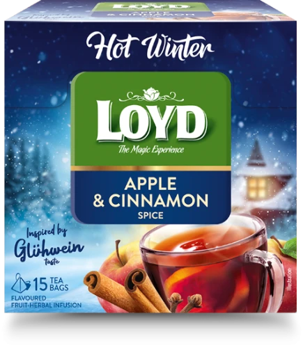 LOYD Puuviljamaitseline tee , Hot Winter, apelsini ja kaneeliga , 15 x 3 g