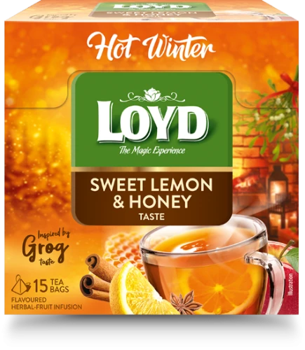 LOYD Puuviljamaitseline tee, Hot Winter, Sidruni ja meega , 15 x 3 g