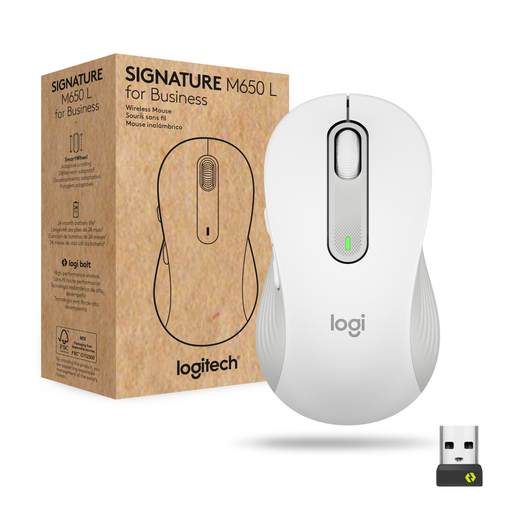 LOGI M650 L Wireless Mouse OFF-WHITE