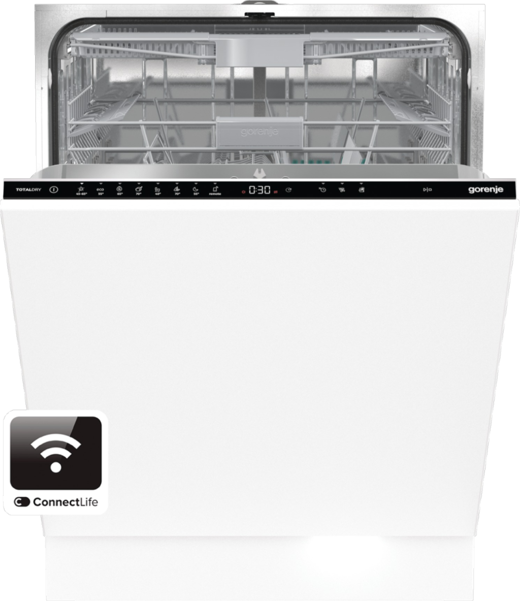 Built-in | Dishwasher | GV673C60 | Width 59.8 cm | Number of place settings 16 | Number of programs 7 | Energy efficiency class C | Display | AquaStop function
