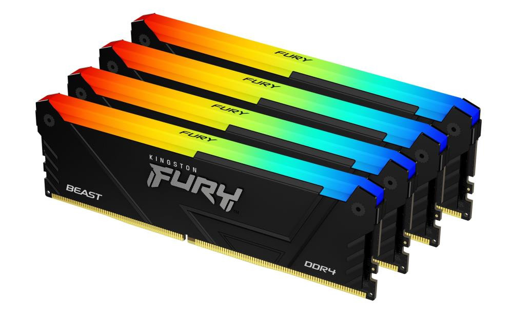 Kingston Technology FURY Beast RGB mälumoodul 128 GB 4 x 32 GB DDR4