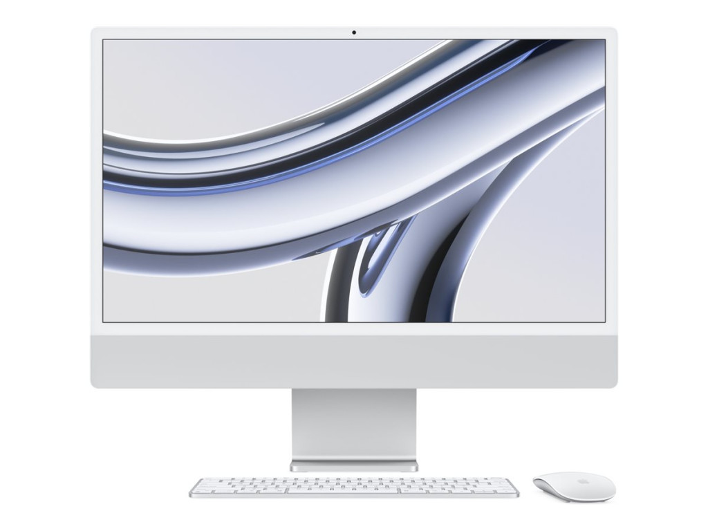 Apple iMac 24” 4.5K Retina, Apple  M3 8C CPU, 10C GPU/8GB/256GB SSD/Silver/INT | Apple