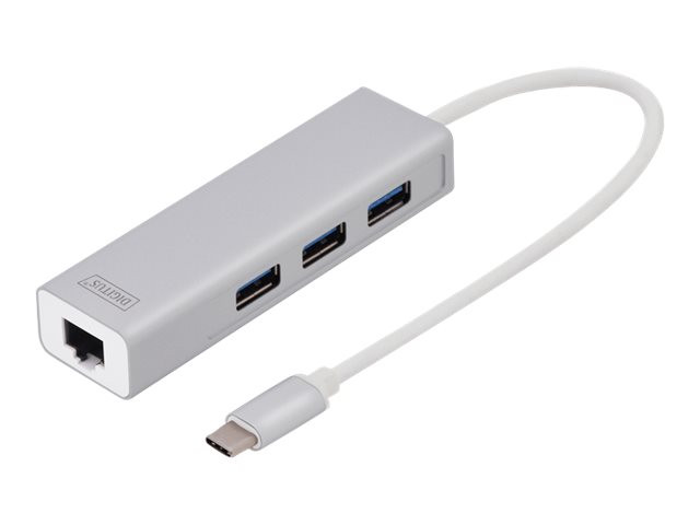 Digitus | USB Type-C 3-Port Hub + Gigabit Ethernet