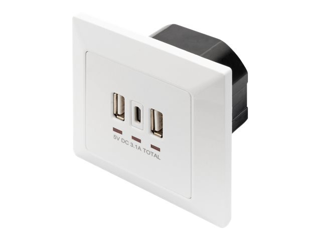 Digitus | Socket with USB A & USB-C Ports, flush mounted