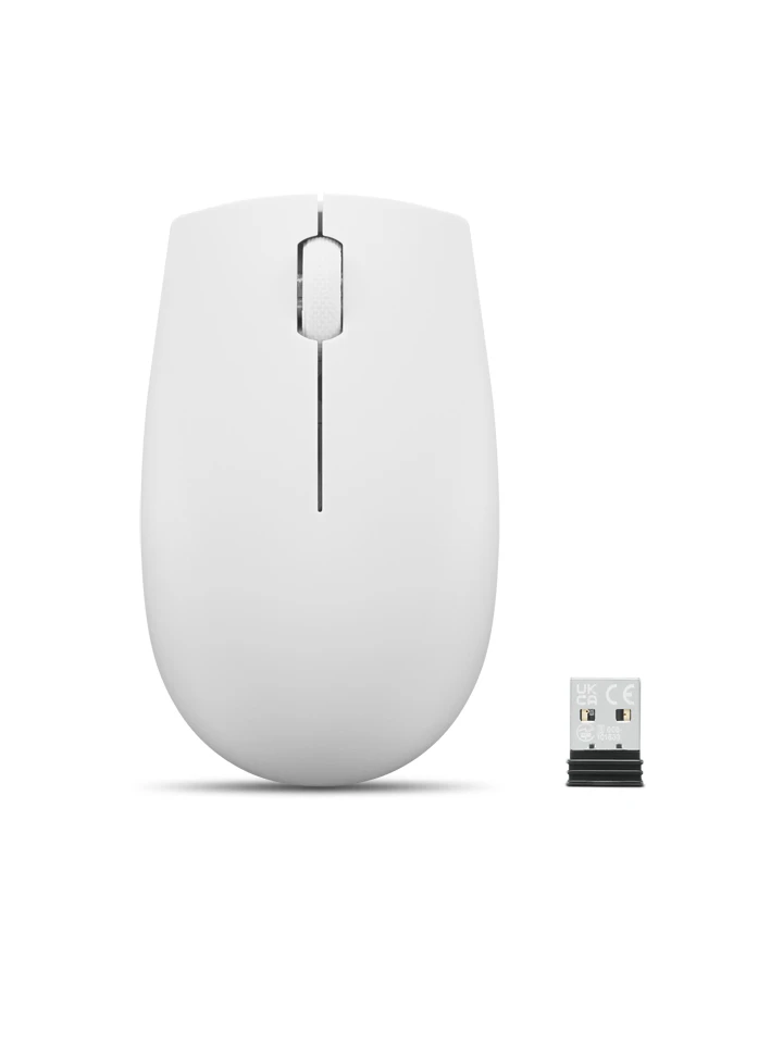 Lenovo | Compact Mouse with battery | 300 | Wireless | Cloud Grey