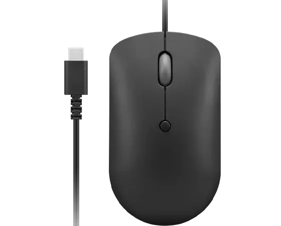 Lenovo | Compact Mouse | 400 | Wired | USB-C | Raven black