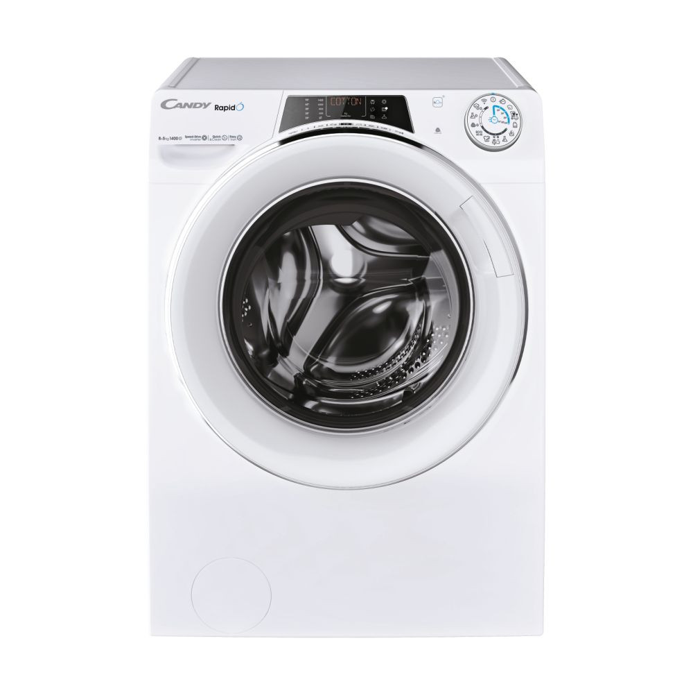 Candy | ROW4856DWMCT/1-S | Washing Machine with Dryer | Energy efficiency class A | Front loading | Washing capacity 8 kg | 1400 RPM | Depth 53 cm | Width 60 cm | Display | TFT | Drying system | Drying capacity 5 kg | Steam function | Wi-Fi