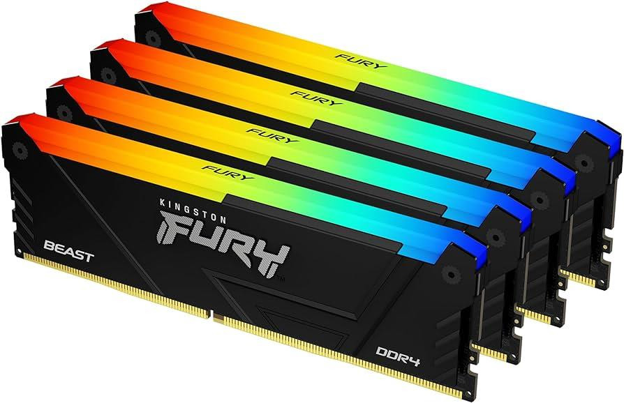 Kingston Technology FURY Beast RGB mälumoodul 32 GB 4 x 8 GB DDR4